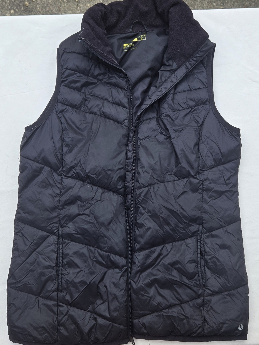 Xersion Black Quilted Puffer Vest - Sleeveless Zip Front